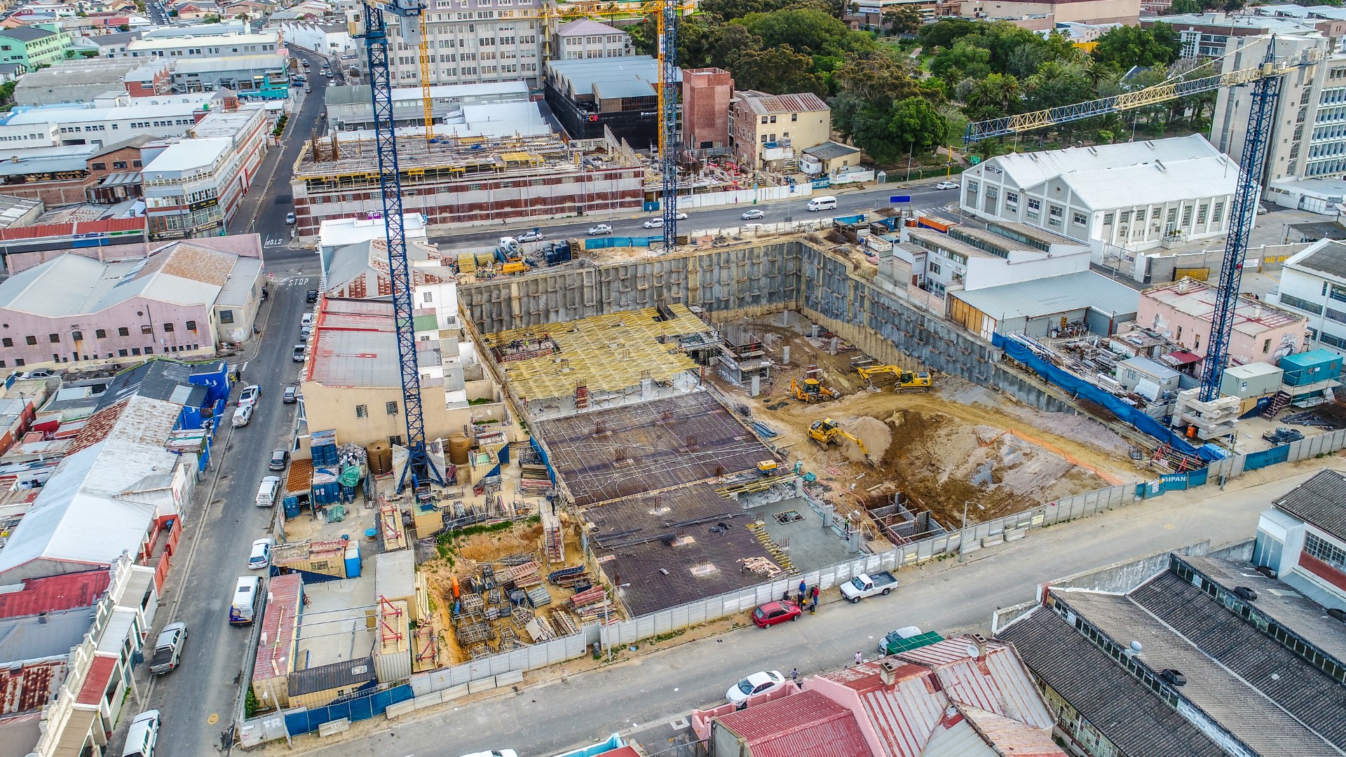 Drone timelapse construction Cape Town residential development